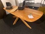 Acaciahouten tafel 240x100 deens ovaal met houten matrixpoot, Ophalen, Modern, Ovaal, Nieuw
