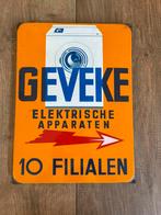 Geveke antiek brocante emaille reclame bord, Ophalen of Verzenden, Zo goed als nieuw, Reclamebord