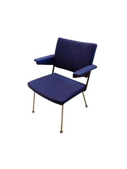 Vintage fauteuil van Gispen, jaren 60, Huis en Inrichting, Fauteuils, Gebruikt, Metaal, Stof, 50 tot 75 cm, Minder dan 75 cm, Ophalen