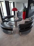 Prachtige design eettafel met banken., Huis en Inrichting, Ophalen, Gebruikt, Design eettafel met banken, 8 stoelen of meer