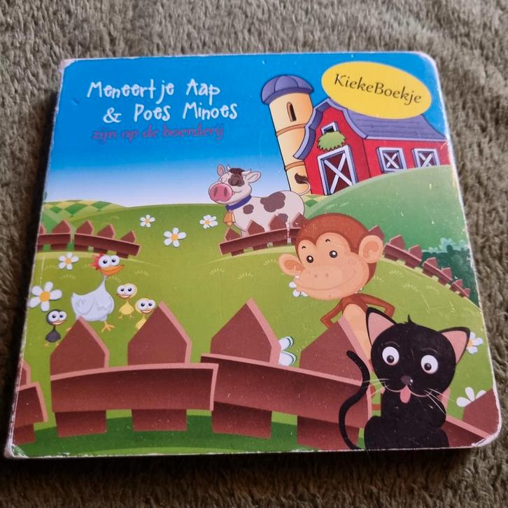 Menoortje Aap & Poes Minoes - Kijkboekje, Boeken, Kinderboeken | Baby's en Peuters, Gelezen, Ophalen of Verzenden
