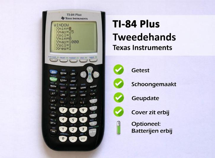 Ti 84 Plus • Tweedehands grafisch rekenmachine, Diversen, Rekenmachines, Gebruikt, Grafische rekenmachine, Ophalen of Verzenden