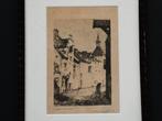 Originele ets Anton Pieck Muurhuizen Amersfoort 1916, Ophalen of Verzenden