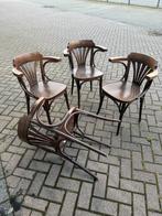Antieke Thonet Stoelen - Houten Stoelen, Huis en Inrichting, Stoelen, Gebruikt, Bruin, Ophalen of Verzenden, Vier