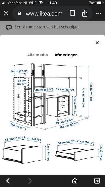 Hoogslaper met Bureau en Kast beschikbaar voor biedingen
