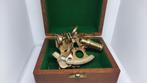 Vintage Brass Sextant Sestrel London met doos, Overige typen, Gebruikt, Verzenden