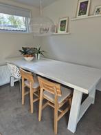 Tafel, Huis en Inrichting, Tafels | Eettafels, 200 cm of meer, Zo goed als nieuw, Vijf personen of meer, Grenenhout