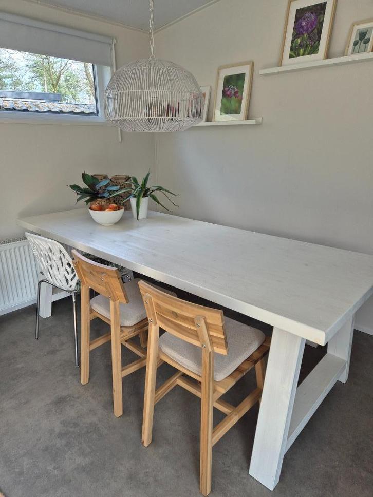 Tafel, Huis en Inrichting, Tafels | Eettafels, Zo goed als nieuw, 50 tot 100 cm, 200 cm of meer, Vijf personen of meer, Rechthoekig