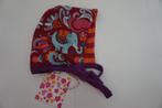 NIEUW Babymuts strik mutsje paars - oranje olifant - strepen, Handmade, Nieuw, Muts, Maat 56