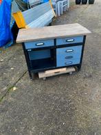 werkbankje met lades, Doe-het-zelf en Verbouw, Werkbanken, Ophalen, Gebruikt, 170 cm of meer, Bankschroef