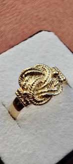 Gouden ring 18 karaat, Sieraden, Tassen en Uiterlijk, Ringen, Ophalen, Zo goed als nieuw, Dame of Heer, Goud