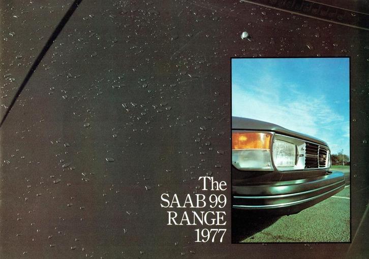 Folder Saab 99 (Engelse uitgave - 1977), Boeken, Auto's | Folders en Tijdschriften, Gelezen, Overige merken, Verzenden