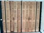 Vintage houten louvre deuren, Huis en Inrichting, Kasten | Kledingkasten, Ophalen, Gebruikt, 200 cm of meer, Vintage