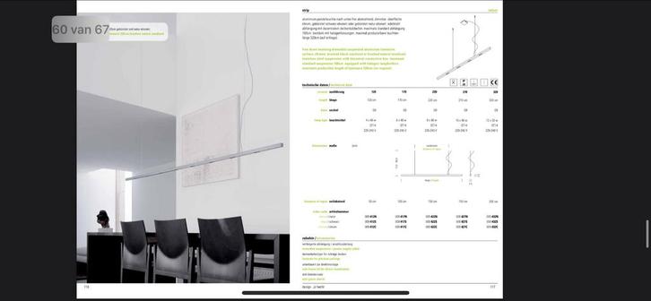 Unieke F-Sign Design Lamp (170cm), Huis en Inrichting, Lampen | Hanglampen, Gebruikt, 75 cm of meer, Metaal, Ophalen of Verzenden