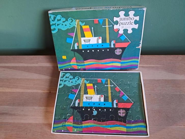 De Groene Merel stoomboot puzzel 35 stukjes Sinttip!, Kinderen en Baby's, Speelgoed | Kinderpuzzels, Gebruikt, Ophalen of Verzenden