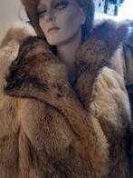 Vintage echte coyote bontjas bont jas bontjasje maat L, Ophalen of Verzenden, Zo goed als nieuw, Maat 38/40 (M), Bruin