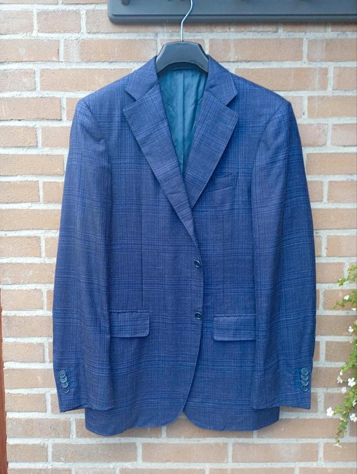 Canali colbert wol/zijde/linnen, Kleding | Heren, Kostuums en Colberts, Zo goed als nieuw, Maat 52/54 (L), Beige, Ophalen of Verzenden