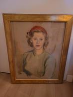 Schilderij vrouw met rode baret, Ophalen