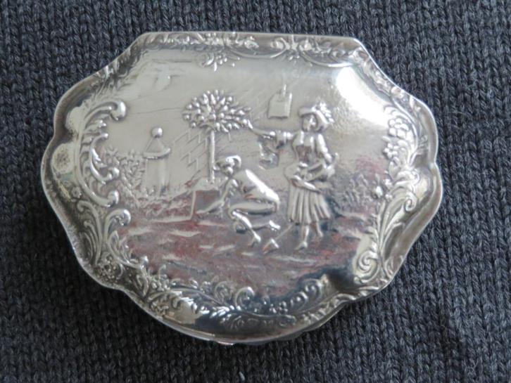 Zilveren tabakssnuifdoosje, Antiek en Kunst, Antiek | Goud en Zilver, Zilver, Verzenden