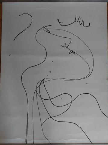 Abstracte Lijntekening beschikbaar voor biedingen