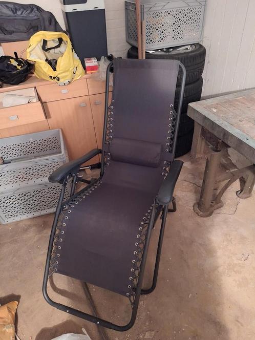 Inklapbare Tuinstoel - Zo Goed Als Nieuw, Tuin en Terras, Tuinstoelen, Zo goed als nieuw, Metaal, Inklapbaar, Verstelbaar, Ophalen