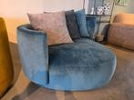 Plectrum velvet blauw - Passe Partout showroommodel nieuw, Huis en Inrichting, Fauteuils, Ophalen, Nieuw, 75 tot 100 cm, 75 tot 100 cm