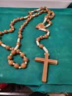 rozenkrans groot met houten kralen, Ophalen of Verzenden