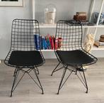 2 x wire stoelen Loods5, Huis en Inrichting, Stoelen, Zo goed als nieuw, Zwart, Ophalen
