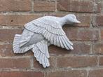 Eend wanddecoratie betonnen beeld tuinbeeld beton, Ophalen of Verzenden