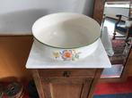 Antieke waskom en Zeepbakje met Bloemen, Antiek en Kunst, Antiek | Keramiek en Aardewerk, Ophalen