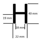Aluminium H profielen, Ophalen of Verzenden, Nieuw, Aluminium