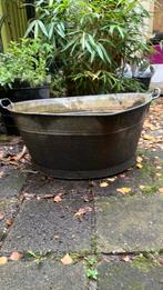 Grote brocante zinken teil op te halen in Amsterdam oost, Tuin en Terras, Ophalen, Zo goed als nieuw, Metaal, 30 tot 60 cm