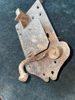 Antiek slot (Staal) met sleutel., Ophalen of Verzenden