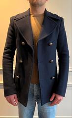 H&M Balmain Wollen Peacoat jas Maat 44, Kleding | Heren, Jassen | Winter, Ophalen of Verzenden, Zo goed als nieuw, Maat 46 (S) of kleiner