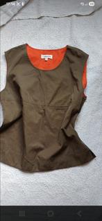 Leuk army groen oranje gilet  maat 38 Met zakje en zij ritsj, Maat 38/40 (M), Overige kleuren, Ophalen of Verzenden, Zonder mouw