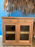 Vintage eikenhouten kastje | dressoir | commode, Ophalen, Met deur(en), Eikenhout, 50 tot 100 cm