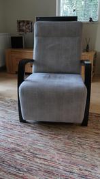 stoel, mooie fauteuil corderoi,, Huis en Inrichting, Stoelen, Blauw, Gebruikt, Hout, Eén