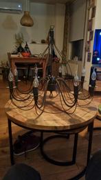 Zwarte Hanglamp met 8 Lampen prachtig., Ophalen of Verzenden, Gebruikt, Metaal, Klassiek