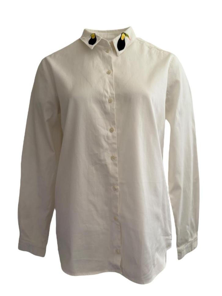 Fabienne Chapot blouse L, Kleding | Dames, Blouses en Tunieken, Zo goed als nieuw, Maat 42/44 (L), Wit, Ophalen of Verzenden