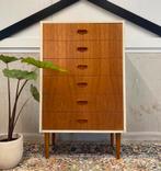Svensk Möbelindustri Vintage Ladekast, Ophalen, Overige materialen, 5 laden of meer, Retro highboard midboard vintage