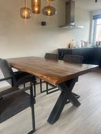 Eettafel + 6 stoelen (set), Huis en Inrichting, Ophalen, 200 cm of meer, 50 tot 100 cm, Zo goed als nieuw