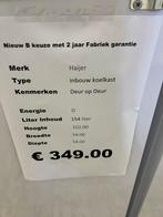 Inbouw koelkast deur op deur nismaat 102 hoog nieuw, 85 tot 120 cm, 150 tot 200 liter, Haier, Zonder vriesvak