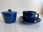 Arabia Teema Kop Schotel Kilta Suikerpot Kaj Franck Blauw, Ophalen of Verzenden, Zo goed als nieuw, Overige stijlen, Kop(pen) en/of Schotel(s)