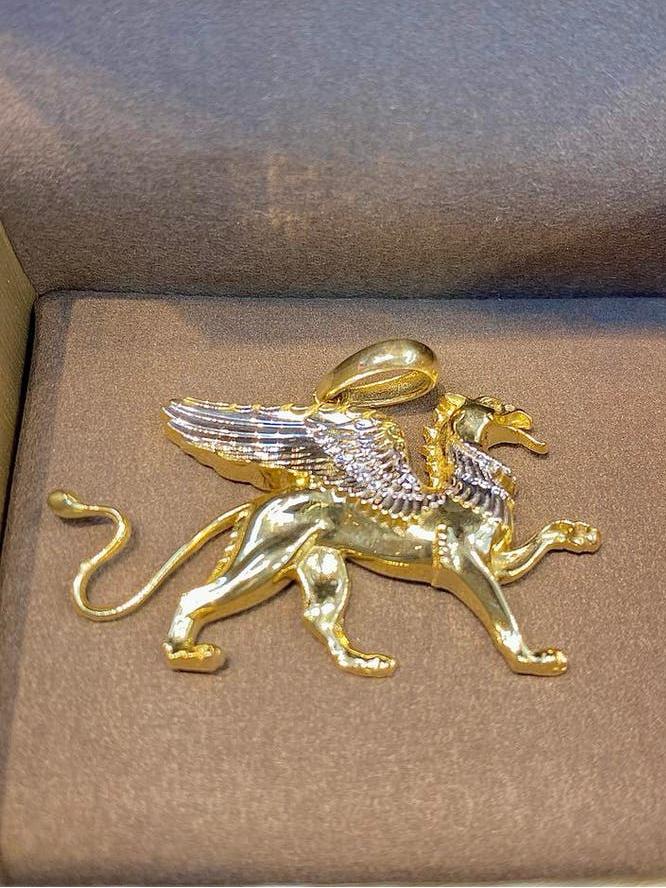 14k Gouden Kettinghanger, Nieuw, Ophalen of Verzenden, Met edelsteen, Goud
