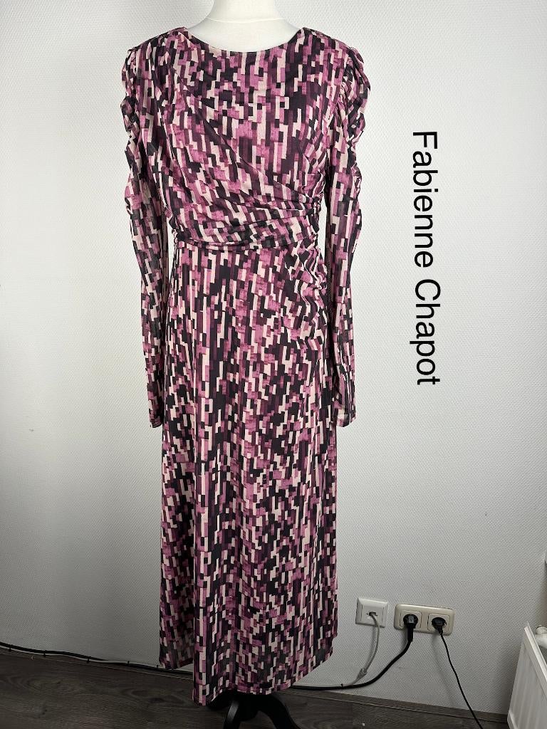 Fabienne Chapot Jurk  (mt: 40) 20,6/9752, Maat 38/40 (M), Paars, Ophalen of Verzenden, Zo goed als nieuw