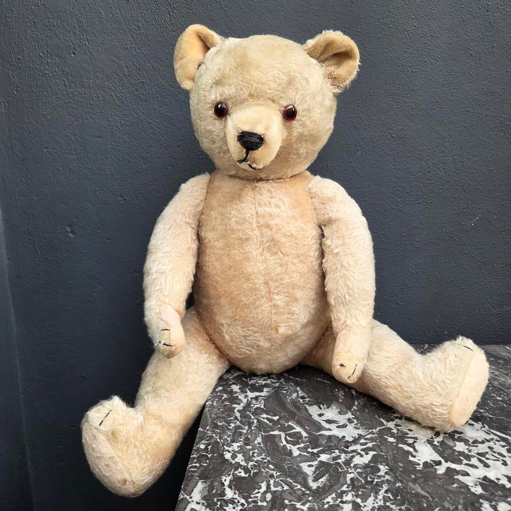 Antieke Teddybeer - Vintage Knuffelbeer, Antiek en Kunst, Ophalen of Verzenden