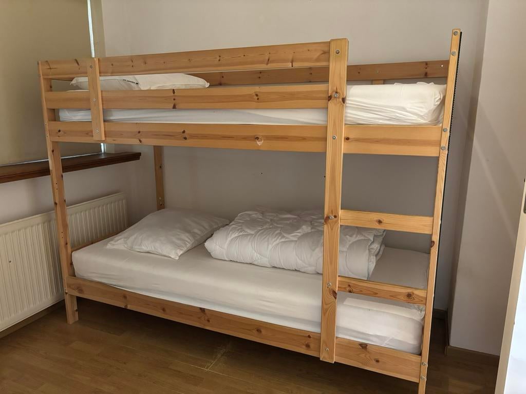 Stapelbed Ikea, Huis en Inrichting, Slaapkamer | Stapelbedden en Hoogslapers, Ophalen, 90 cm, 160 tot 180 cm, Tweepersoons