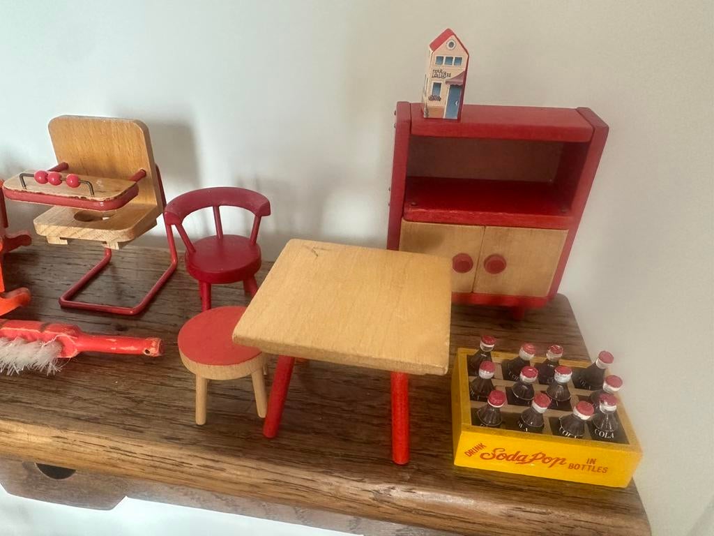 Vintage  poppenhuis meubels - bodo hennig, Ophalen of Verzenden, Gebruikt, Poppenhuis