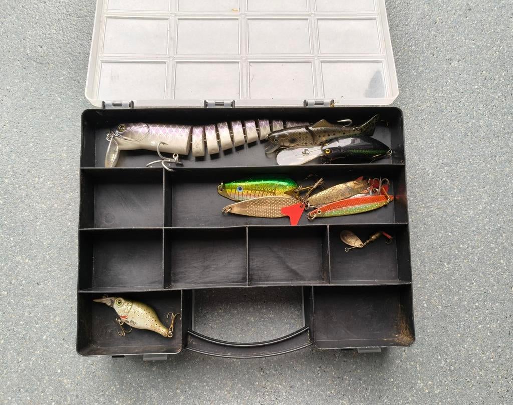 Roofvis kunstaas + koffer, Ophalen of Verzenden, Zo goed als nieuw, Overige typen