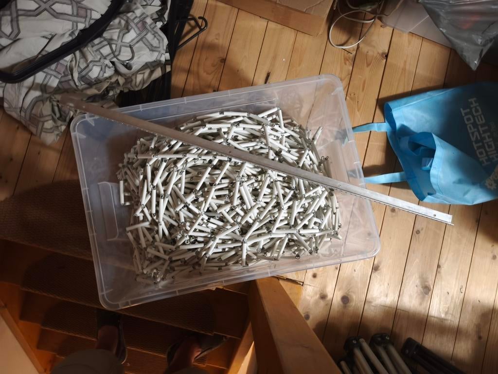 Vliegengordijn 220x70 cm - Wit kralengordijn, Ophalen, Gebruikt